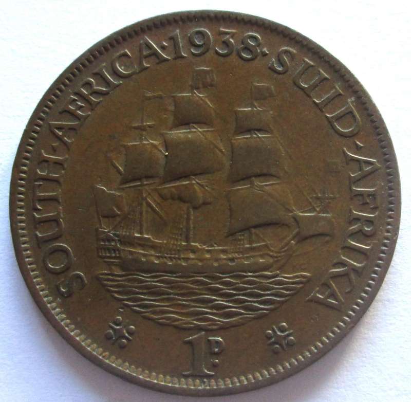 1938 Union of South Africa 1 Penny