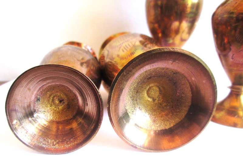 1970 Brass Urn Vases Assorted