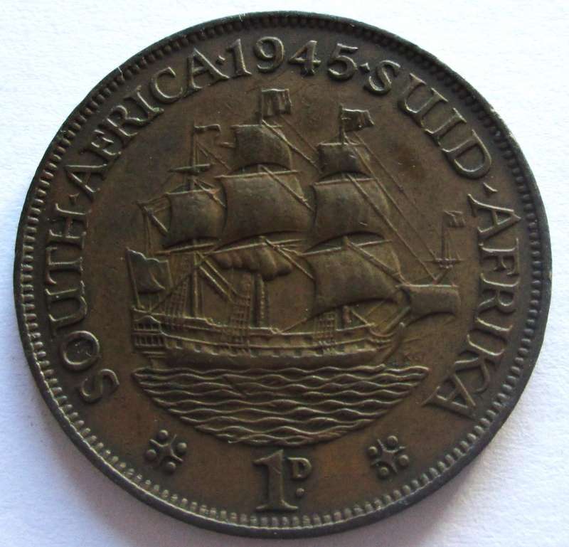 1945 Union of South Africa 1 Penny