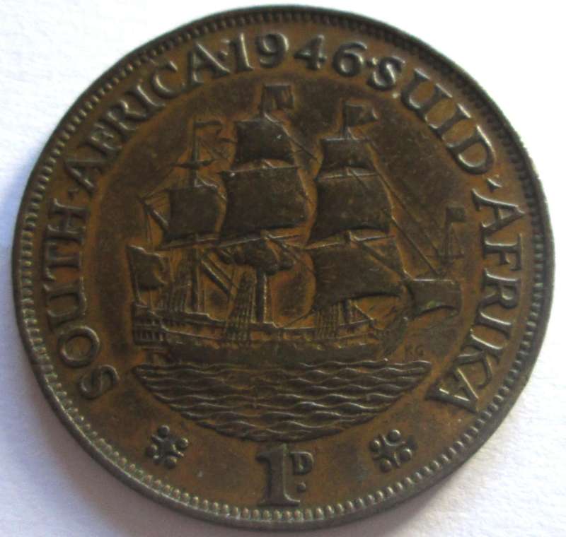 1946 Union of South Africa 1 Penny