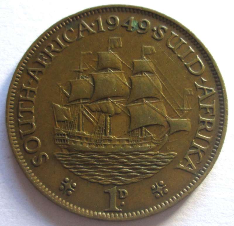 1949 Union of South Africa 1 Penny