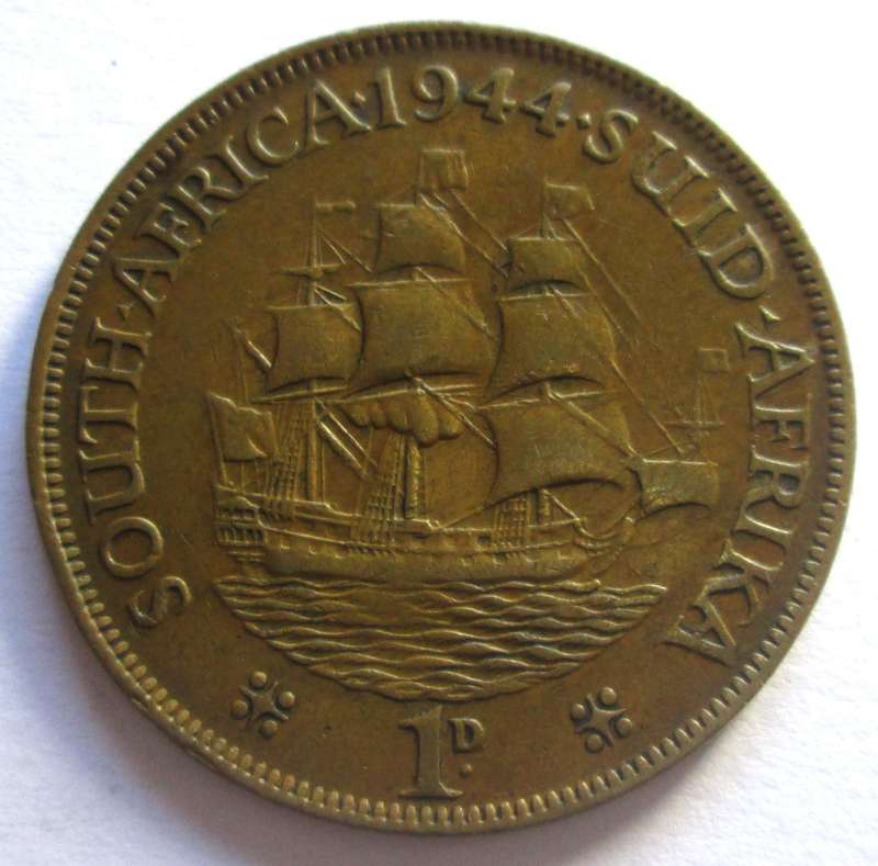 1944 Union of South Africa 1 Penny