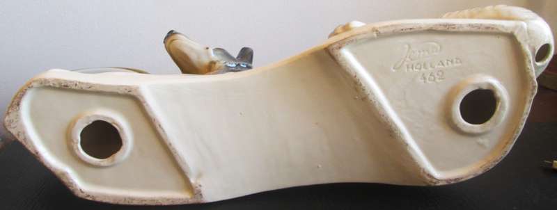 Jema of Holland 462 Ceramic German Shepherd Alsatian Large Mantle Clock