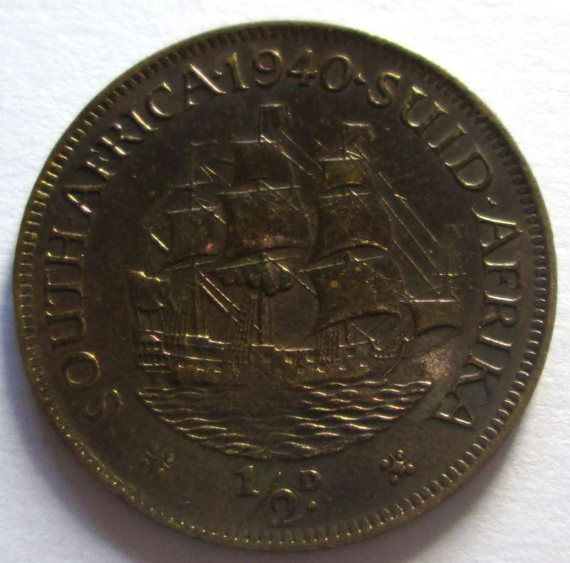 1940 Union of South Africa Half Penny
