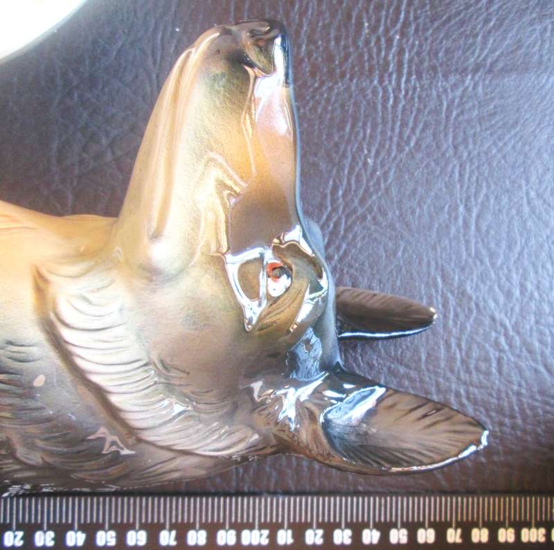 Jema of Holland 462 Ceramic German Shepherd Alsatian Large Mantle Clock