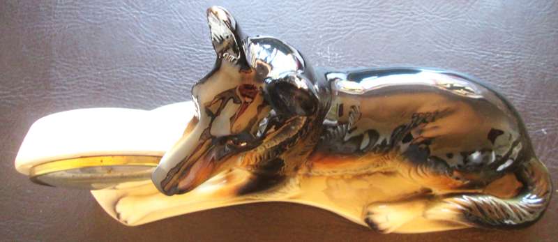Jema of Holland 462 Ceramic German Shepherd Alsatian Large Mantle Clock
