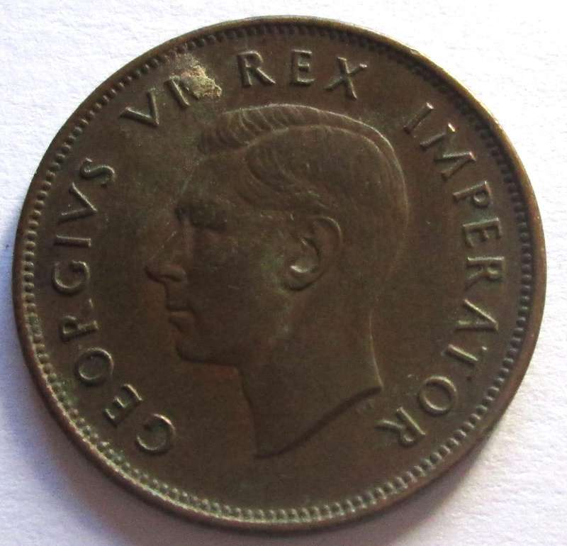 1942 Union of South Africa Half Penny