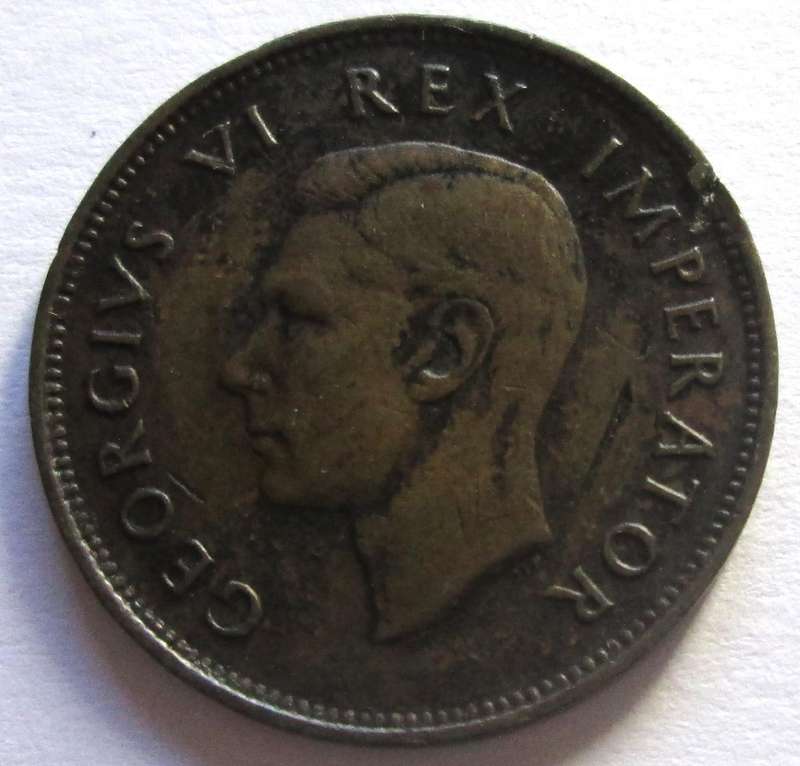 1947 Union of South Africa Half Penny