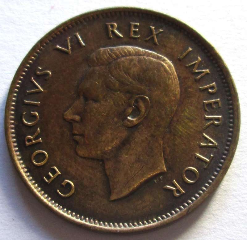 1943 Union of South Africa Half Penny