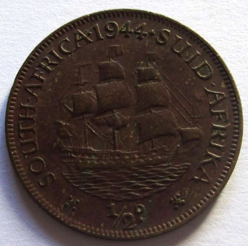 1944 Union of South Africa Half Penny