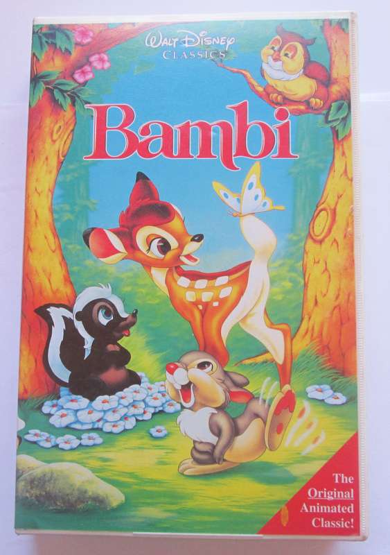 Bambi Walt Disney VHS tape