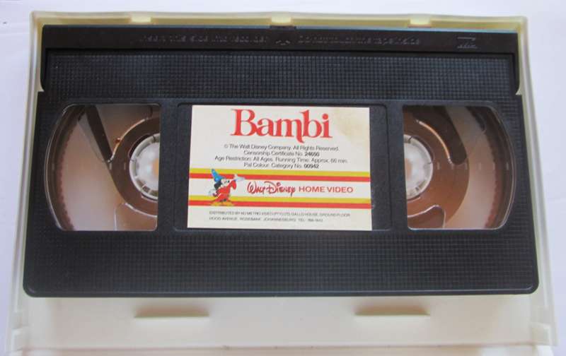Bambi Walt Disney VHS tape