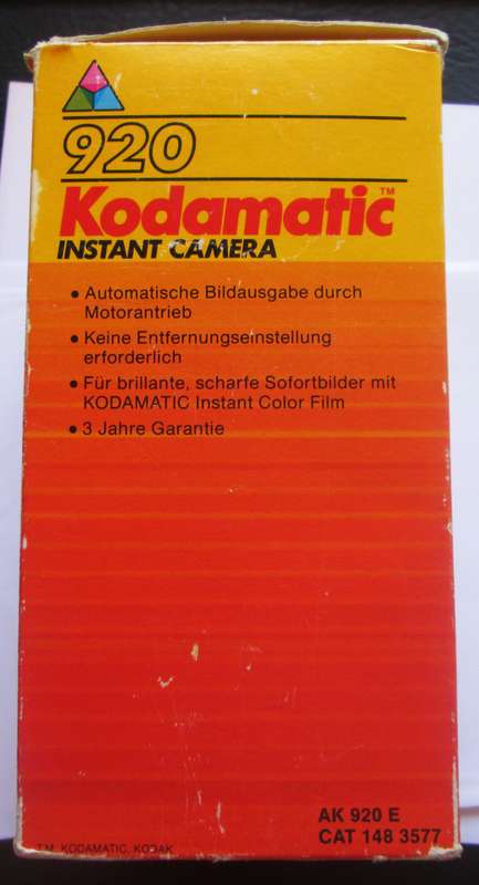 Kodamatic Instant Kodak Camera TM 920 in Original Box with Booklet