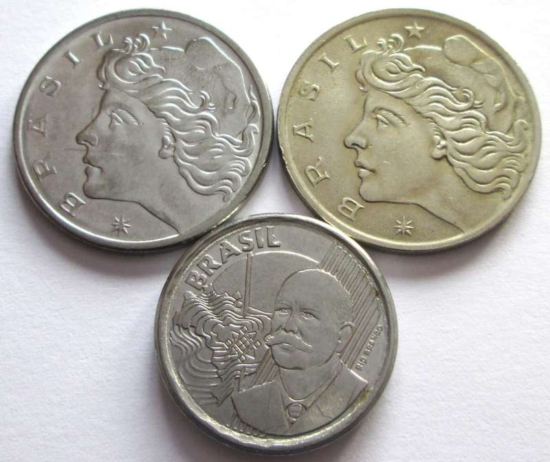 50 Centavos Brasil 1970 + 1976 + 2007