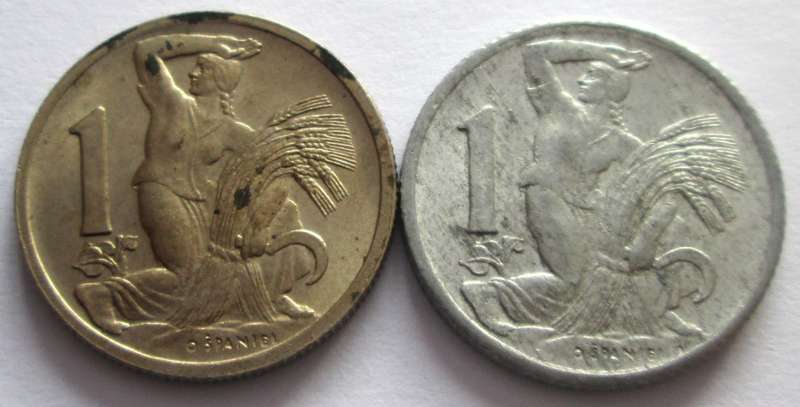 1 Koruna Czechoslovakia 1946 + 1952