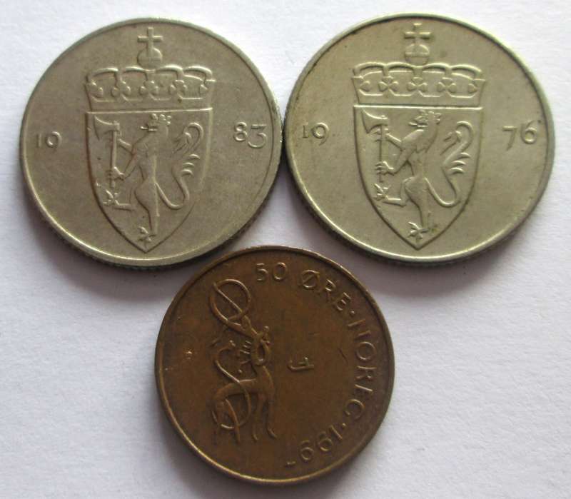 50 Ore Norway 1976 + 1983 + 1997