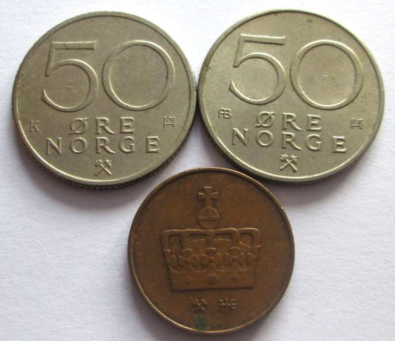 50 Ore Norway 1976 + 1983 + 1997