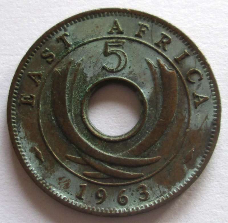 1963 East Africa 5 Cents
