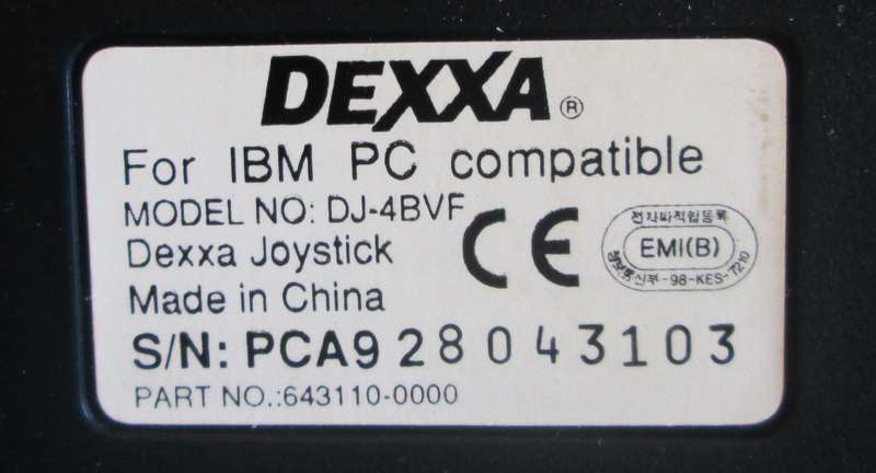 1998 Dexxa Joystick PC Compatible in Original Box with Booklit