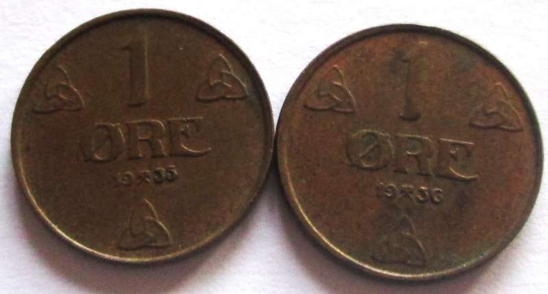 1 Ore Norway 1935 + 1936