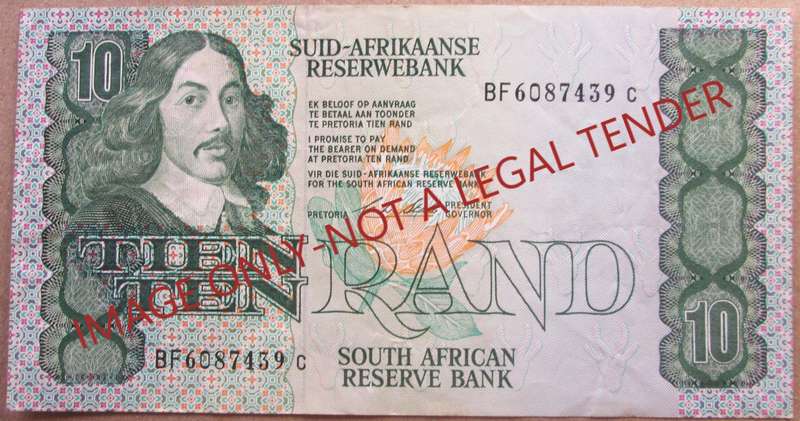 Ten Rand South Africa Serial Nr BF6087439C