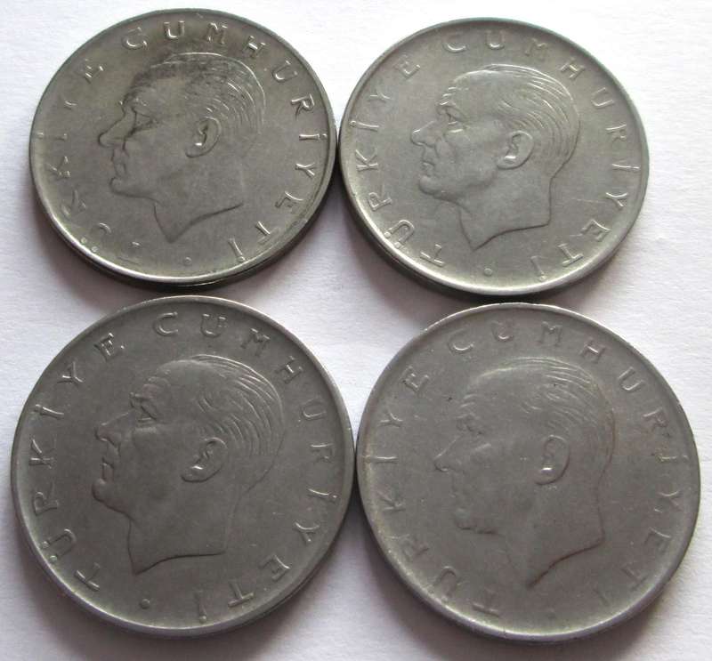 1 Lira Turkey 1959 + 1966 + 1968 + 1972