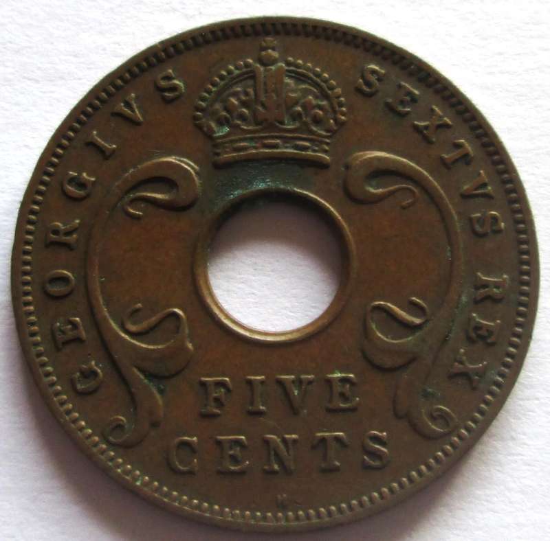 1951 East Africa 5 Cents