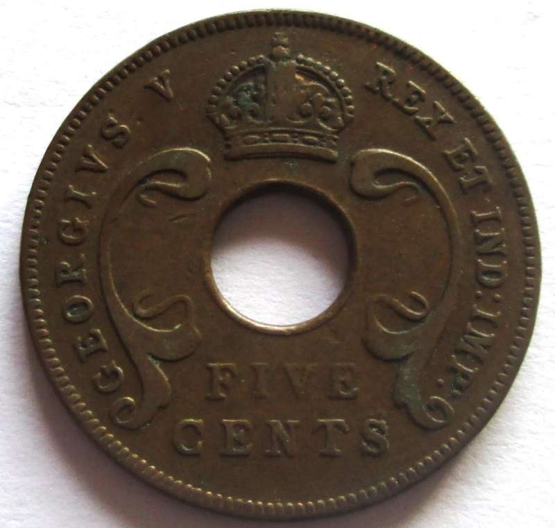 1928 East Africa 5 Cents
