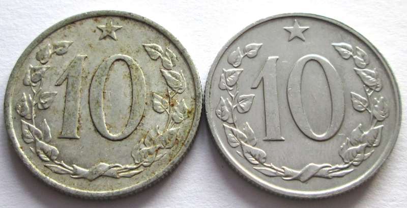 10 Haleru Czechoslovakia 1967 + 1969
