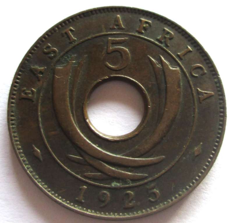 1925 East Africa 5 Cents