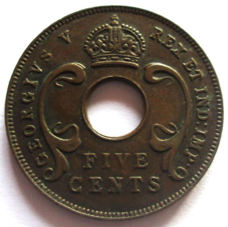 1925 East Africa 5 Cents