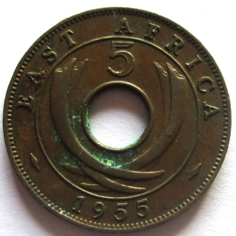 1955 East Africa 5 Cents