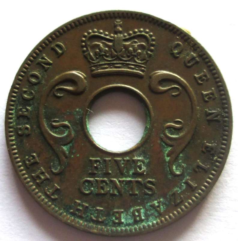 1955 East Africa 5 Cents