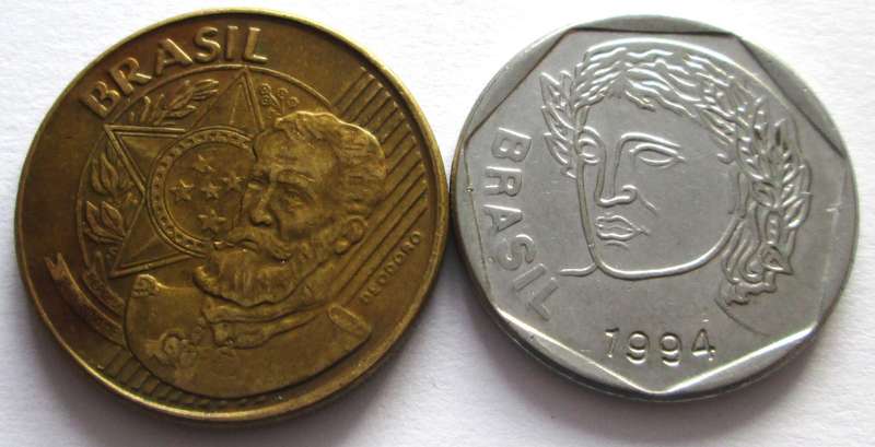 25 Centavos Brasil 1994 + 2002
