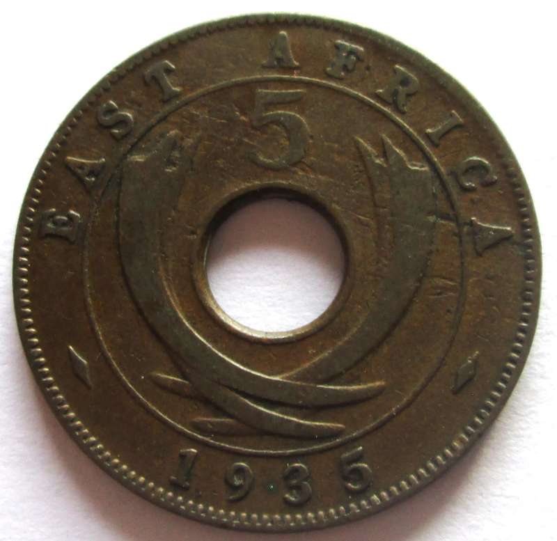 1935 East Africa 5 Cents