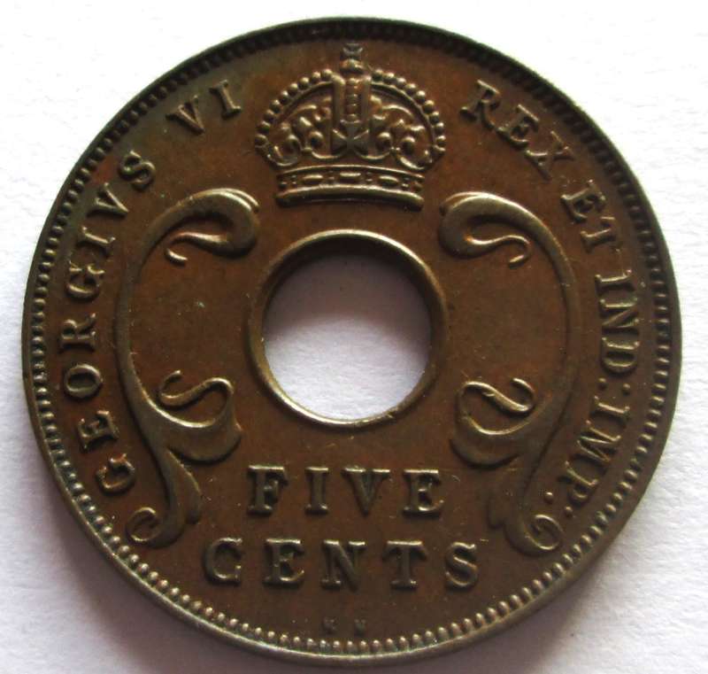 1937 East Africa 5 Cents
