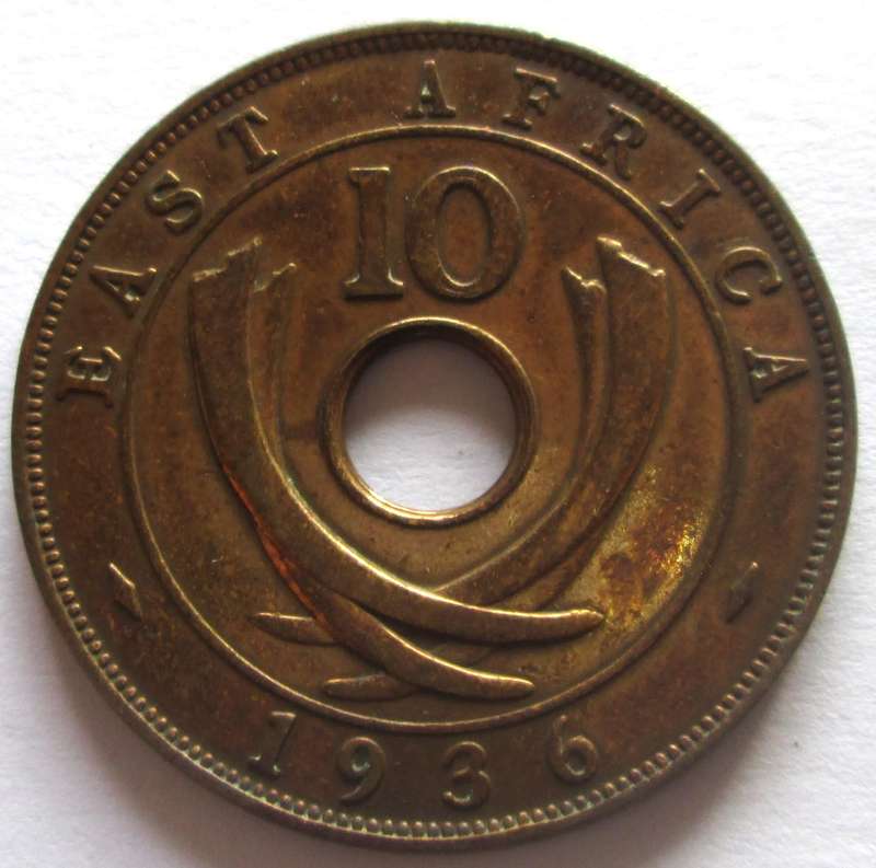 1936 East Africa 10 Cents