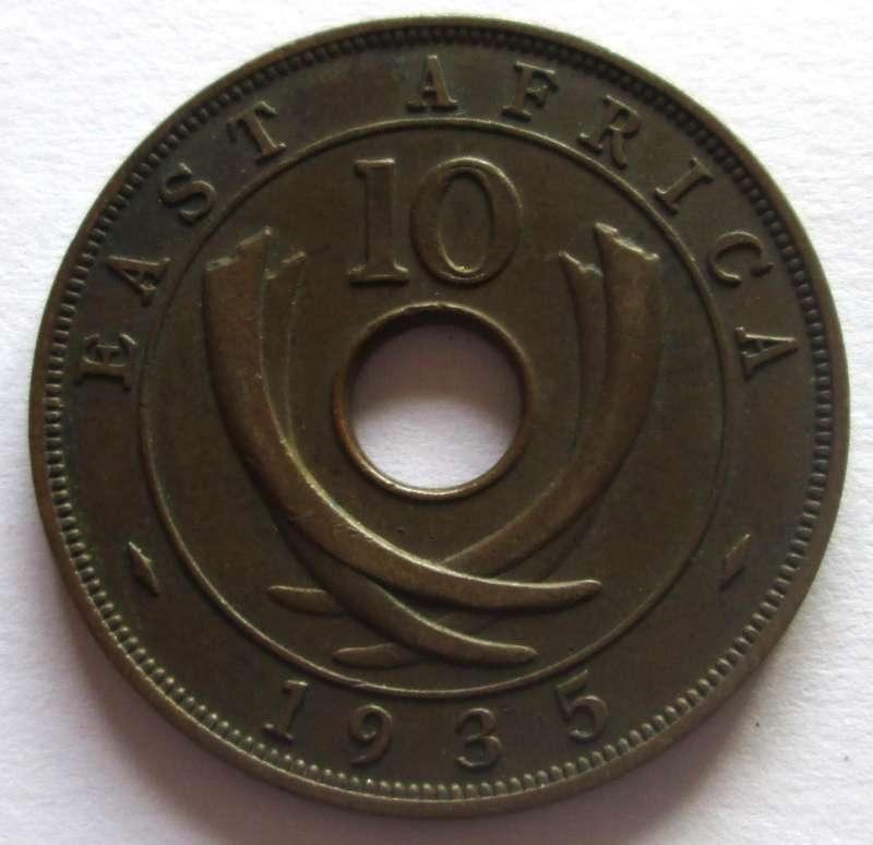 1935 East Africa 10 Cents
