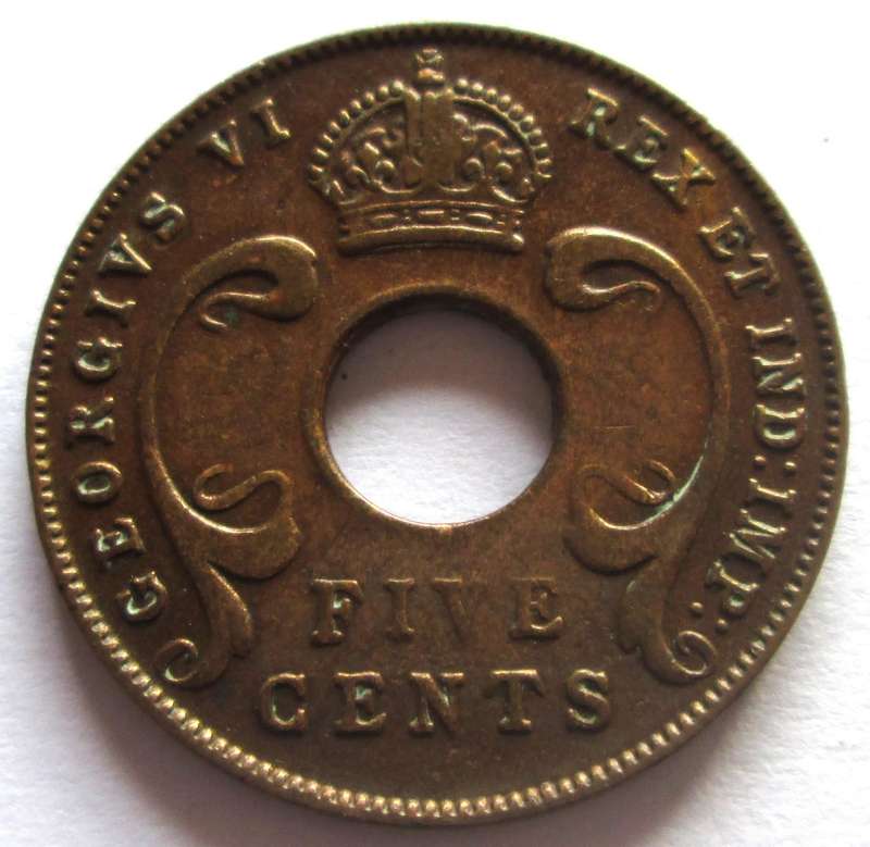 1941 East Africa 5 Cents