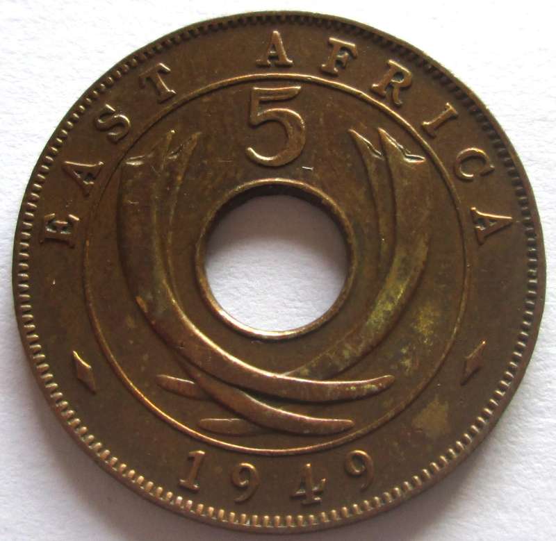 1949 East Africa 5 Cents