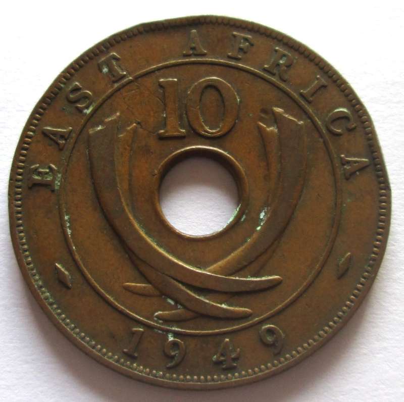 1949 East Africa 10 Cents