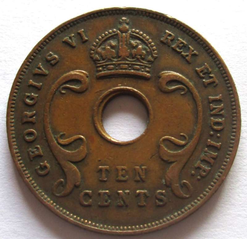 1942 East Africa 10 Cents