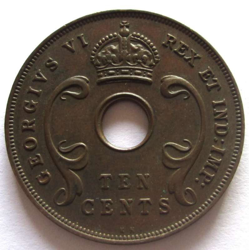 1937 East Africa 10 Cents