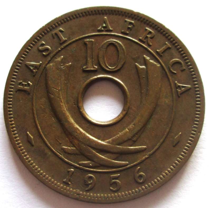 1956 East Africa 10 Cents