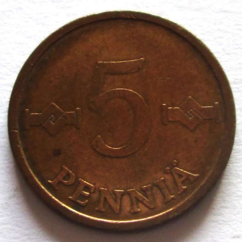 1970 Finland 5 Pennia