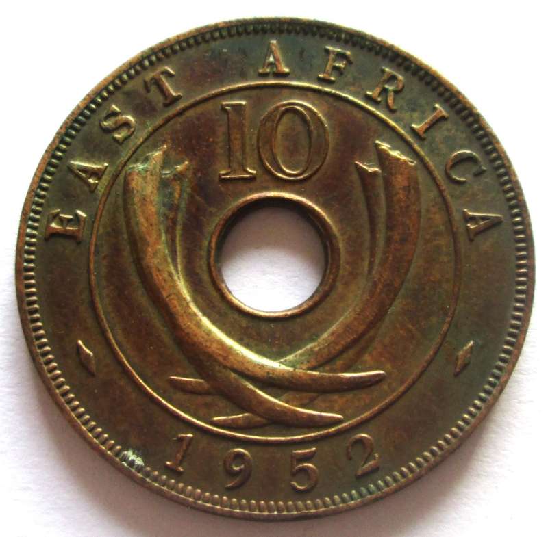 1952 East Africa 10 Cents