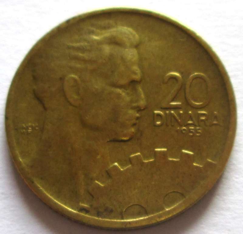 1955 Yugoslavia 20 Dinara
