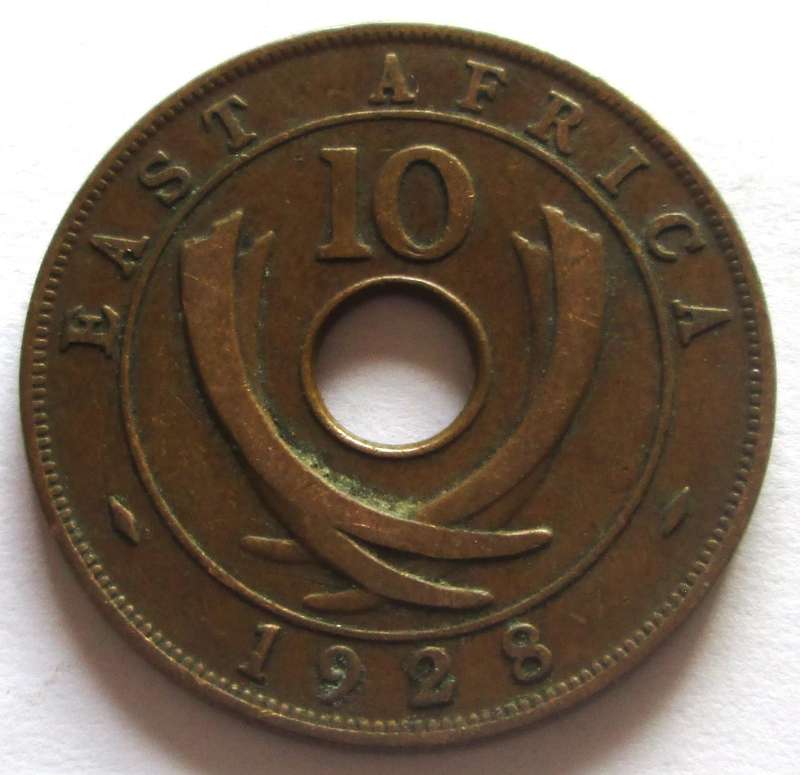 1928 East Africa 10 Cents