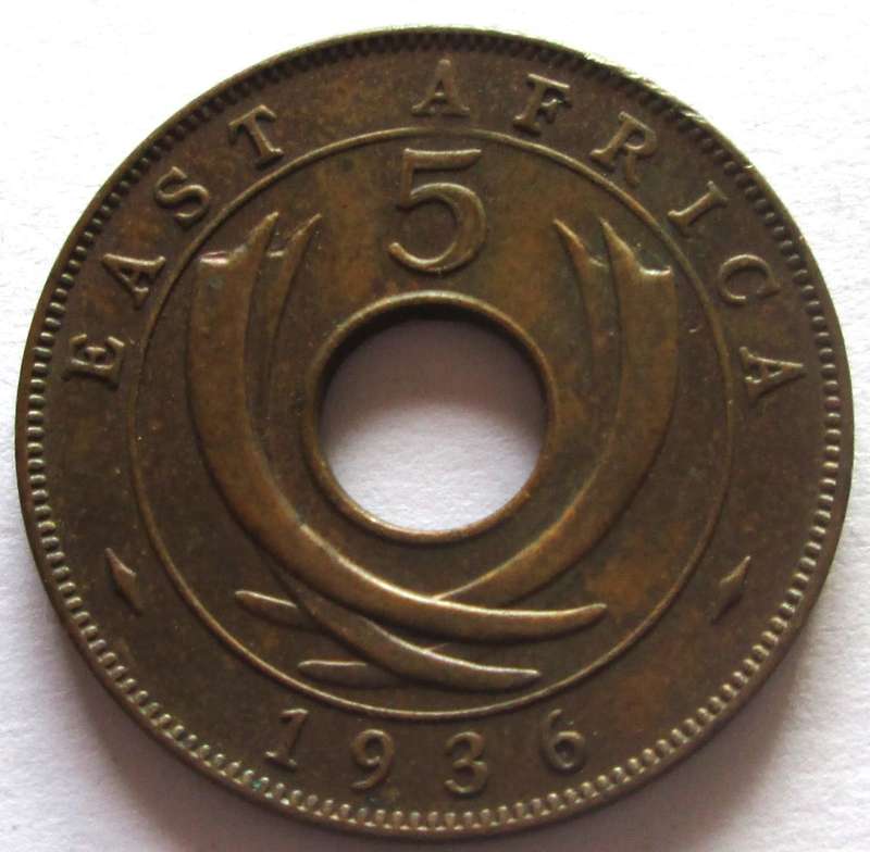 1936 East Africa 5 Cents