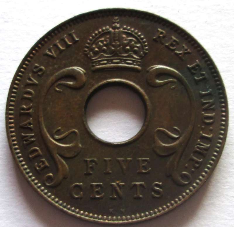 1936 East Africa 5 Cents